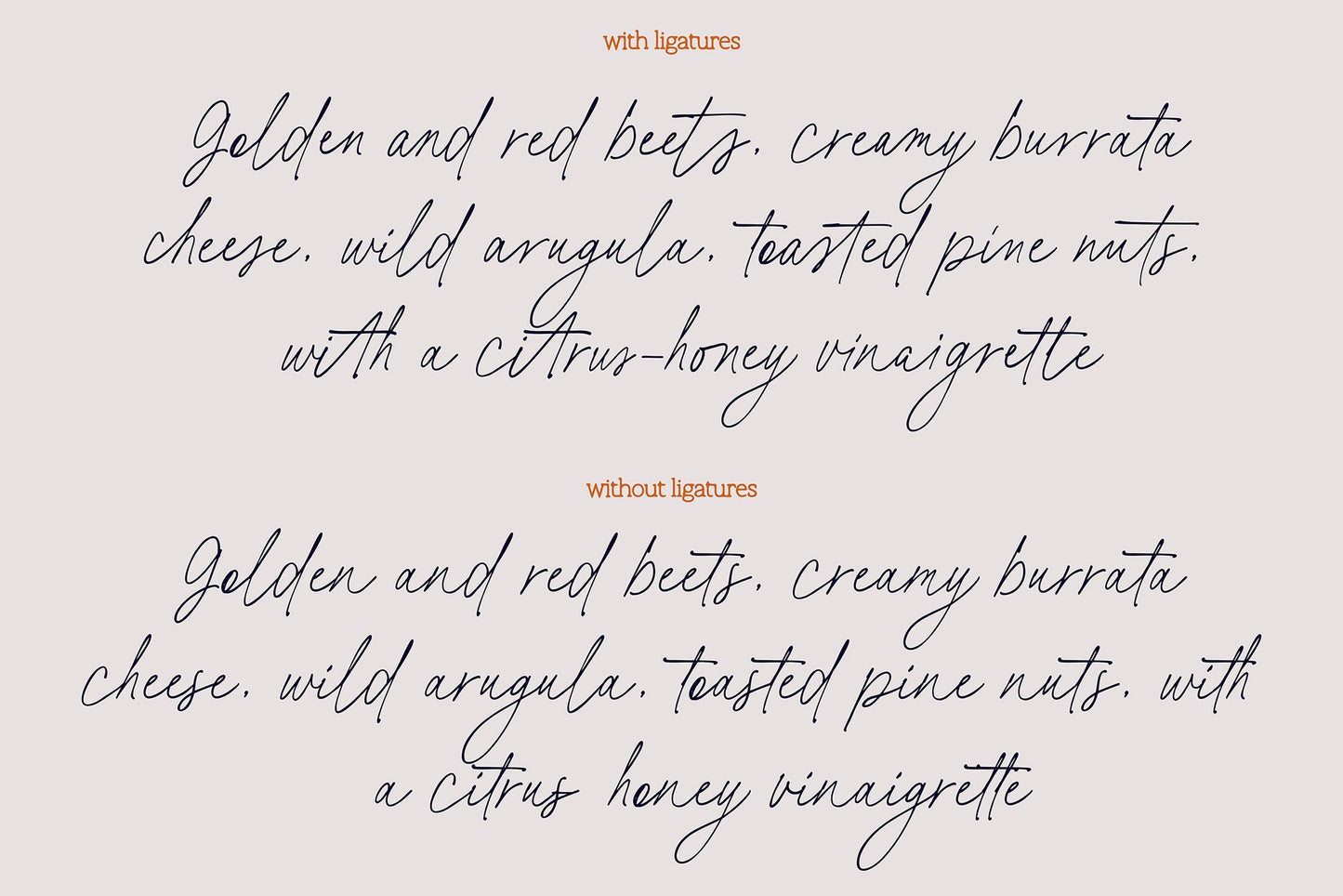 Basil Lime Margarita // Handwritten Font