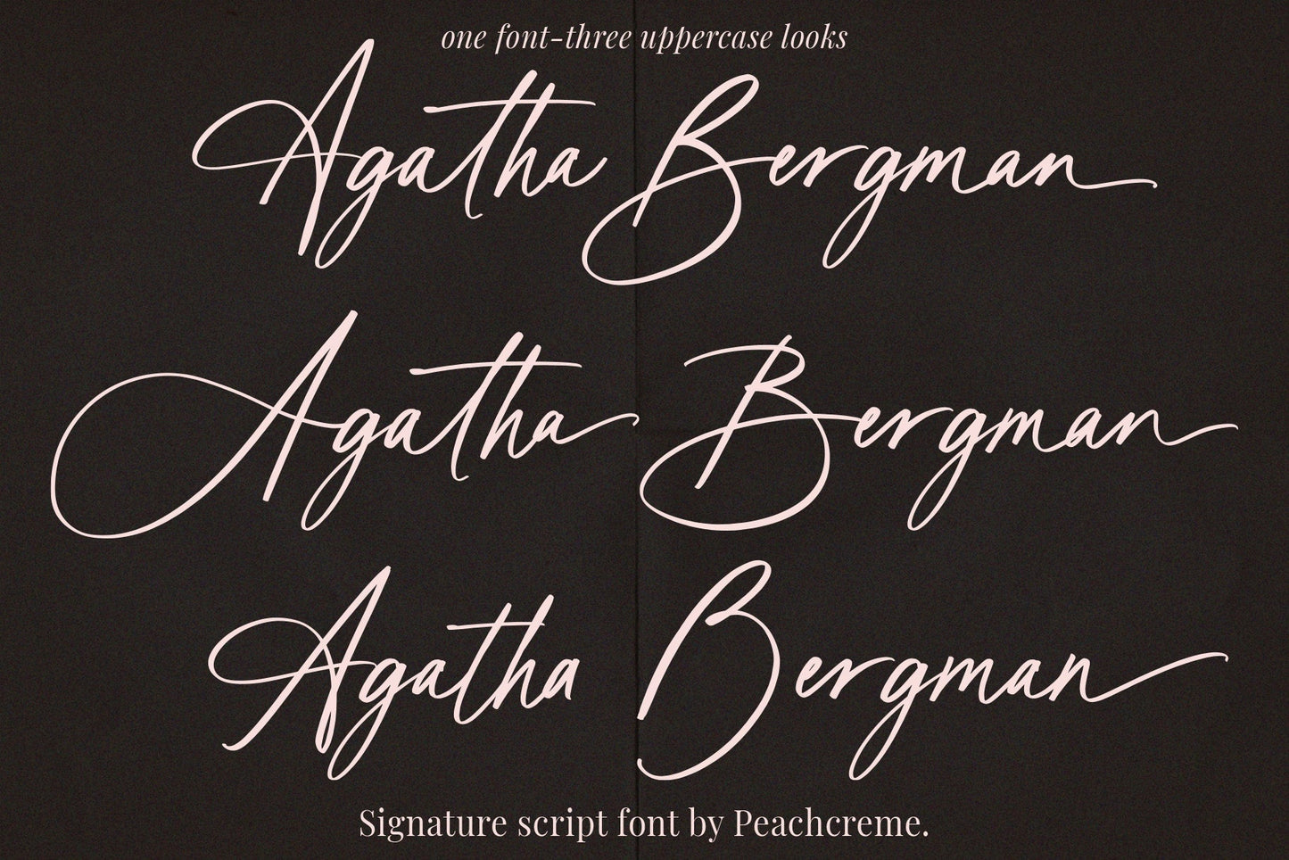Agatha Bergman // Signature Font