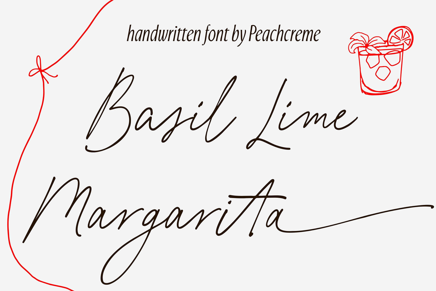 Basil Lime Margarita // Handwritten Font