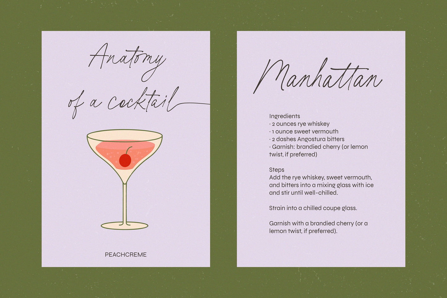 Basil Lime Margarita // Handwritten Font