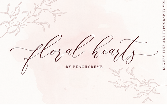 Floral Hearts Script