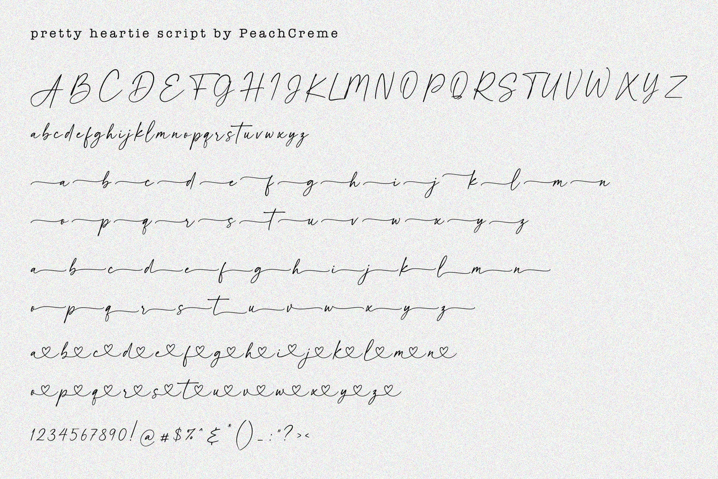 Adora Bella // Modern Heart Font