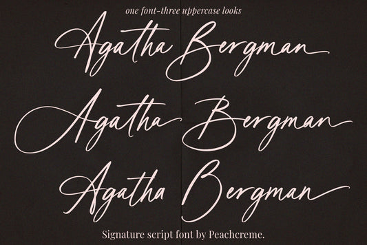 Agatha Bergman // Signature Font