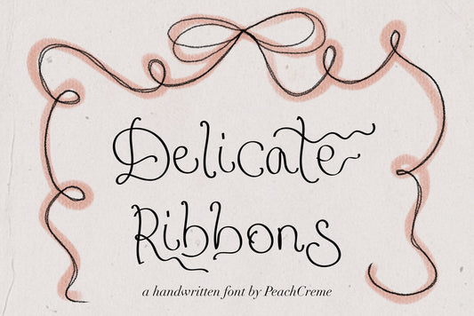 Delicate Ribbons // Quirky Script Font